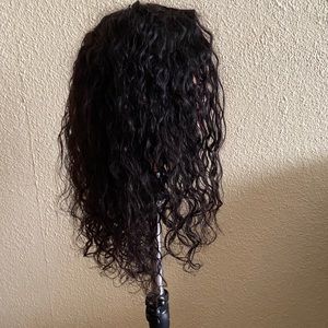 U part water wave wig, natural black, Hispanic I8”